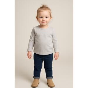 Toddler Navy Blue Jeggings Elastic Waist Size 3T